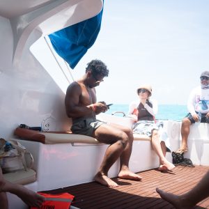 Preview photo of a non-edited / no edits on a portrait photo on a boat.
