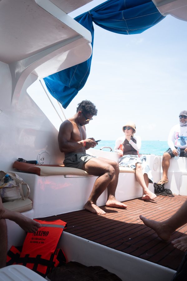 Preview photo of a non-edited / no edits on a portrait photo on a boat.